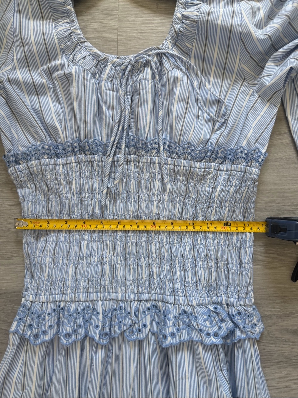 Damson Madder Nola Light Blue Embroidered Midi Dress NWOT - Picture 12 of 12